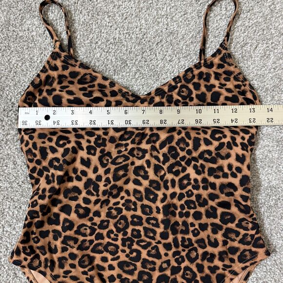 Wild Fable Swimsuit Womens Medium One Piece Leopard Animal Print Sexy Summer - Picture 8 of 10